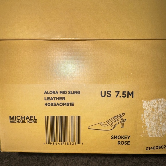 Michael Kors Alora Snake Embossed Leather Slingback Pump - Picture 7 of 7